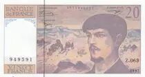 Frankreich 20 Francs Debussy - 1997 - Serial Z.063