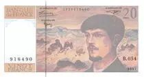 Frankreich 20 Francs Debussy - 1997 Serial B.054 - UNC