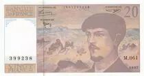Frankreich 20 Francs Debussy - 1997 Serial M.61 - UNC