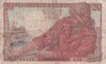 Frankreich 20 Francs fisherman 21-05-1942 - Serial S.75