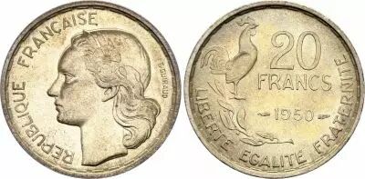 Frankreich 20 Francs Guiraud - 1950 B Beaumont - Le Roger