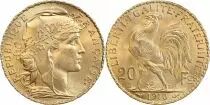 Frankreich 20 Francs Marian - Rooster 1910 - Gold