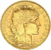 Frankreich 20 Francs Marian - Rooster 1913 EF