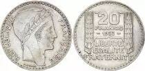 Frankreich 20 Francs Marian with laureate head -1933 Silver