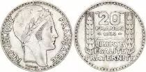 Frankreich 20 Francs Marian with laureate head -1934 Silver