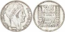 Frankreich 20 Francs Marian with laureate head -1934 Silver