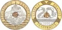 Frankreich 20 Francs Mont Saint-Michel - 1994 - XF to AU