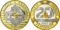 Frankreich 20 Francs Mont Saint-Michel - 1997 - Proof