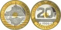 Frankreich 20 Francs Mont Saint-Michel - 1999 - BU