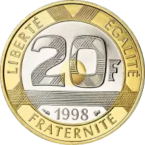 Frankreich 20 francs Mount Saint Michel - 1998 - Proof