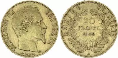 Frankreich 20 Francs Napoleon III Empereur 1855 A Paris - Gold