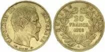 Frankreich 20 Francs Napoleon III Empereur 1858 A Paris - Gold