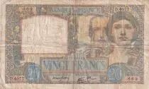 Frankreich 20 Francs Science and Labour - 08-05-1941 - Serial D.4077