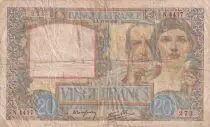 Frankreich 20 Francs Science and Labour - 11-06-1941 - Serial N.4417