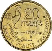 Frankreich 20 Francs Woman head - 1951 B Beamont-le-Roger