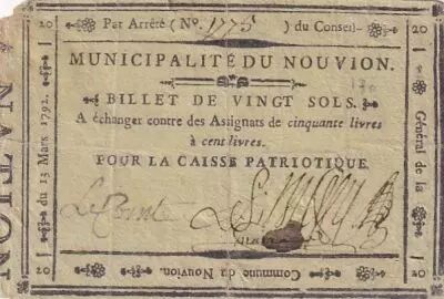 Frankreich 20 Sols - Aisne - Nouvion - 1792