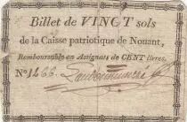 Frankreich 20 sols - Orne - Patriotic fund of Nonant - ND
