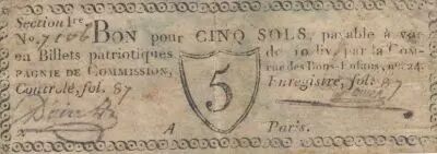 Frankreich 20 sols - Seine - Paris - Compagnie de Commission - 1792