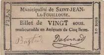 Frankreich 20 sous - Loz&egrave;re - Saint Jean la fouillouse muncipality - 1792