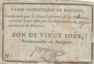 Frankreich 20 sous - Vienne - Poitiers - 1791