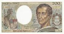 Frankreich 200 Francs - Montesquieu - 1981 - Serial U.003