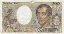 Frankreich 200 Francs - Montesquieu - 1981 - Serial U.008