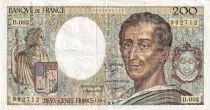 Frankreich 200 Francs - Montesquieu - 1981 - S&eacute;rie U.001