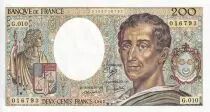 Frankreich 200 Francs - Montesquieu - 1982 - Serial G.010 - P.155