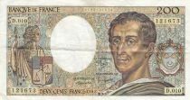 Frankreich 200 Francs - Montesquieu - 1982 - Series D.010