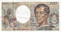 Frankreich 200 Francs - Montesquieu - 1985 - Serial J.032