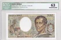 Frankreich 200 Francs - Montesquieu - 1987 - Serial E.046 - ICG 63UNC