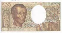 Frankreich 200 Francs - Montesquieu - 1989 - Serial A.072 - P.155