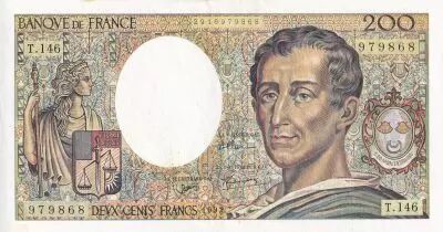 Frankreich 200 Francs - Montesquieu - 1992 - Serial T.146 - P.155