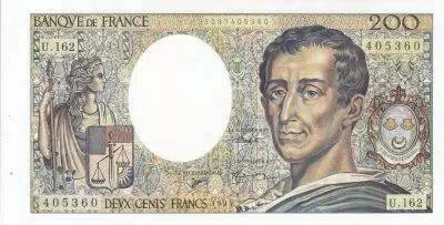 Frankreich 200 Francs - Montesquieu - 1994 - Serial U.162