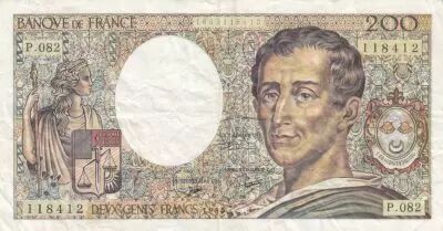 Frankreich 200 Francs Montesquieu - 1981 to 1994 - various serials - VF