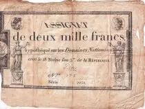 Frankreich 2000 Francs 18 Nivose An III - 7.1.1795 - Sign. Denis - F
