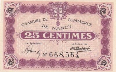 Frankreich 25 centimes - Chambre de Commerce - Nancy