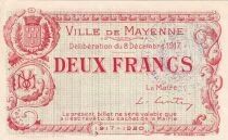 Frankreich 25 Centimes - City -  Mayenne - 08-12-1917