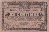 Frankreich 25 Centimes - Ville - Roubaix-Tourcoing - 16-12-1916 - 9&egrave;me s&eacute;rie