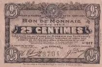 Frankreich 25 Centimes - Ville - Roubaix-Tourcoing - 21-04-1917 - 10&egrave;me s&eacute;rie
