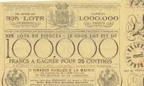 Frankreich 25 Centimes Loterie de Chatearoux - 1868 - VF