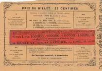 Frankreich 25 Centimes Loterie Parc et Jardin de Bordeaux - 1864 - VF