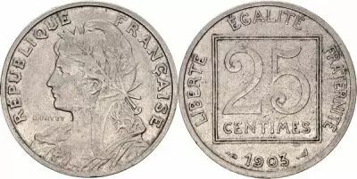 Frankreich 25 Centimes Republic - 1903