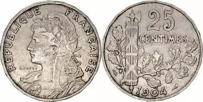 Frankreich 25 Centimes Republic - 1904