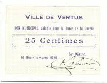Frankreich 25 Centimes Vertus City - 1915
