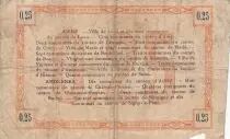 Frankreich 25 Cents - Laon - Regional Coupon  - 19-09-1915 - Fourth serial