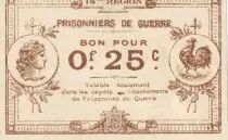 Frankreich 25 Cents - Prisionniers de guerre - 15&egrave;me r&eacute;gion