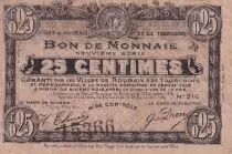 Frankreich 25 Cents - Ville - Roubaix-Tourcoing - 16-12-1916 - 9&egrave;me s&eacute;rie