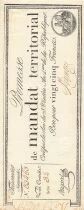 Frankreich 25 francs - Territorial mandate with serial - 1796