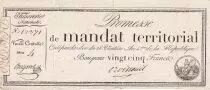 Frankreich 25 Francs - Territorial mandate with serial 4 - 28 Ventose An IV (18.03.1796) - VF